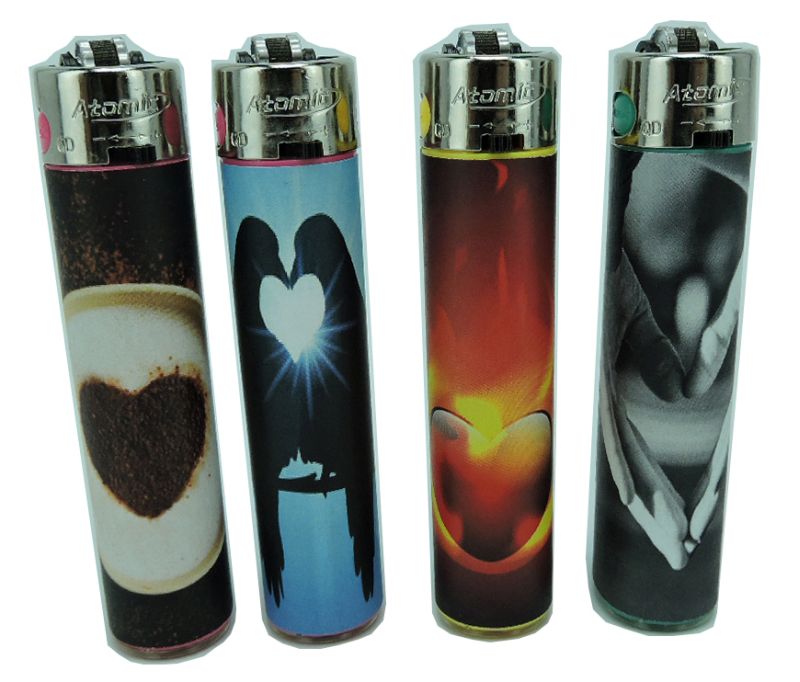 BRIQUET ATOMIC FESTIVAL PIERRE RECHARGEABLE DECORS I LOVE U 48/1152