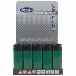 BRIQUET ATOMIC ELECTRONIQUE SLIM VERT/TOP NOIR 50/1000