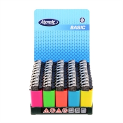 BRIQUET ATOMIC JETABLE PIERRE MINI COLORIS NEONS ASSORTIS 50/1000