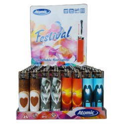 BRIQUET ATOMIC FESTIVAL PIERRE RECHARGEABLE DECORS I LOVE U 48/1152