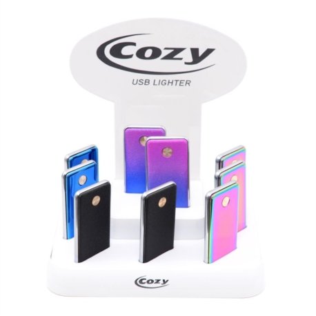 BRIQUET COZY RECHARGEABLE PORT USB PULL 3 COLORIS METALLISES 9/108