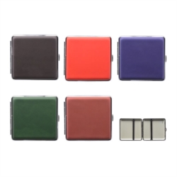 ETUI POUR 20 CIGARETTES METAL/RUBBER COLORIS ASSORTIS 12/240