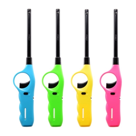 BRIQUET ALLUME TOUT A GAZ PIEZO PARIS 28CM NEONS ASSORTIS 16/192