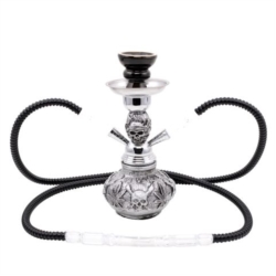 CHICHA 25 CM 2 TUBE DECORS FEUILLE TETE DE MORT