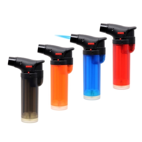 BRIQUET JET FLAMME CHALUMEAU COLORIS GIVRES ASSORTIS 12/144