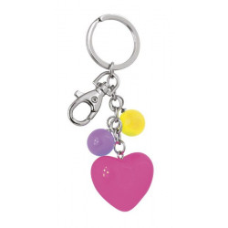 PORTE CLEFS ACRYLIQUE BRELOQUES COEUR DE COULEURS