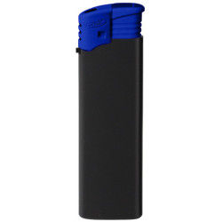 Briquet Atomic électronique rechargeable noir gomme top bleu 50/1000