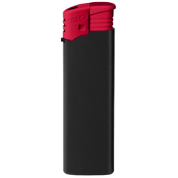 Briquet Atomic électronique rechargeable noir gomme top rouge 50/1000