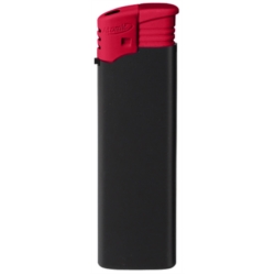 Briquet Atomic électronique rechargeable noir gomme top rouge 50/1000