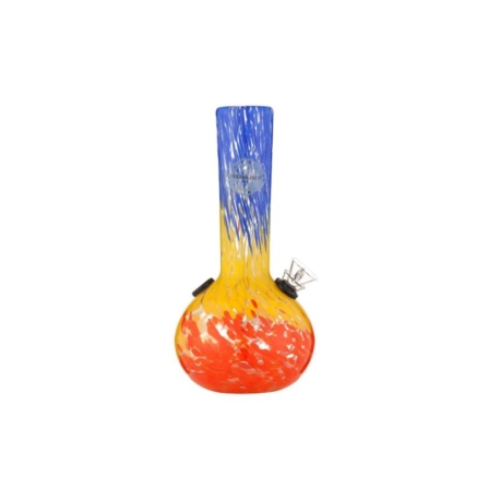 Pipe à tabac en verre Mosaique Bleu, jaune & orange 1/12