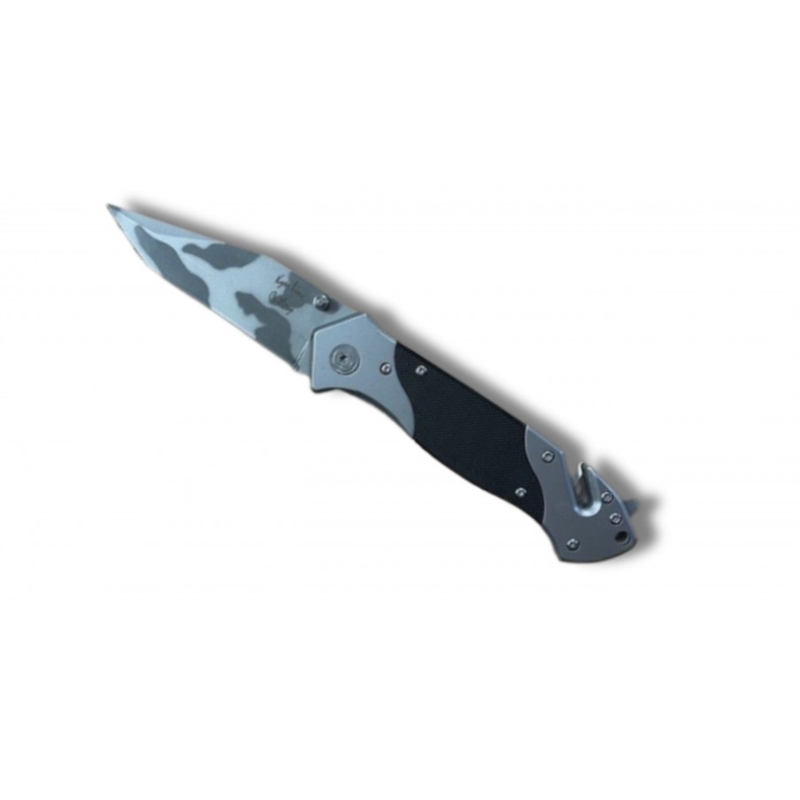 Couteau ouverture assistée métal lame Camo 10 cm