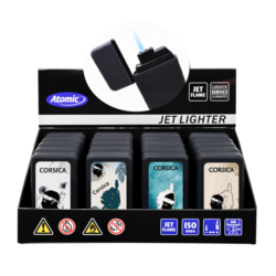 Briquet jetflamme gomme new Scuba noir Corsica