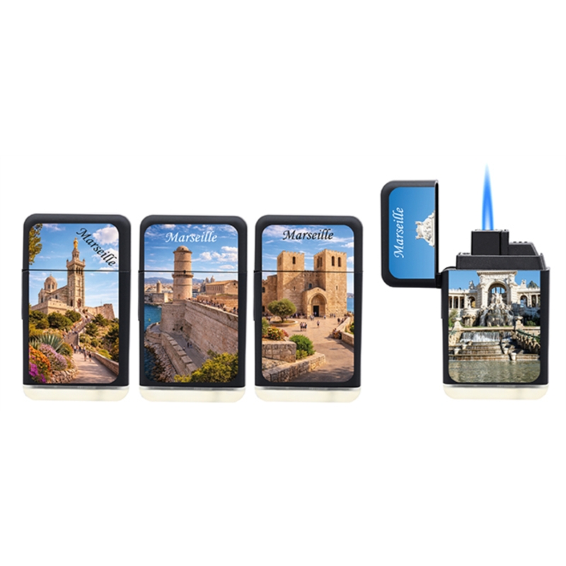 Briquet Atomic new Scuba noir décors Marseille