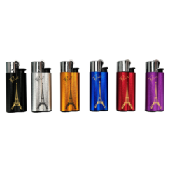 Briquet métal mini pierre rechargeable décors Paris Tour Eiffel