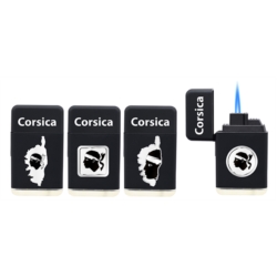 Briquet jetflamme gomme new Scuba noir Corsica 2