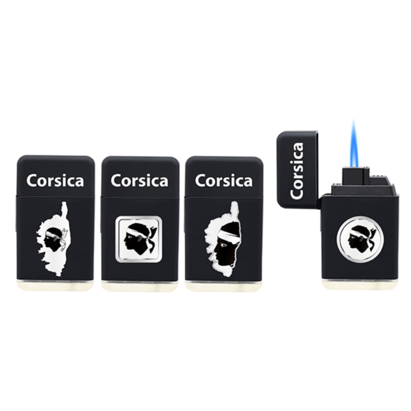 Briquet jetflamme gomme new Scuba noir Corsica 2