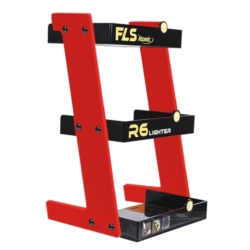 Présentoir 3 étages en plastique rouge pour briquets FLS 1/30