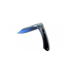 Couteau pliant extra plat acier manche noir