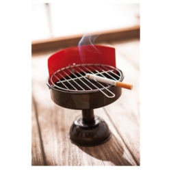Cendrier métal forme de barbecue 14 cm Ø 13.5 cm 1/50