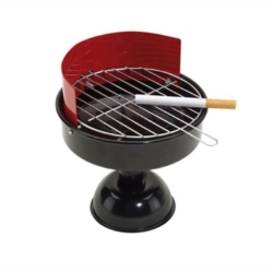 Cendrier métal forme de barbecue 14 cm Ø 13.5 cm 1/50