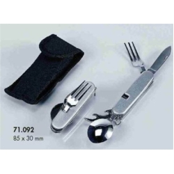 Couteau Pique-nique multi fonctions en métal chromé 85x30 mm*