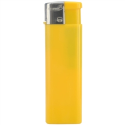 Briquet Atomic flat electronique rechargeable opaque jaune 50/1000
