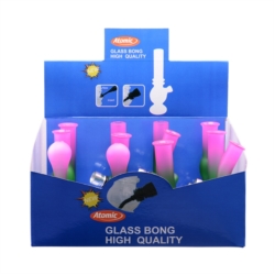 Pipe à tabac mini en verre 12 cm 6 formes assorties Rainbow 12/240*