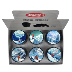 Broyeur tabac métal noir Ø50 mm 4 parts décors Montagne 6/120