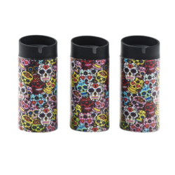 Cendrier Atomic en verre décors La Catrina HT 15 cm 6/72