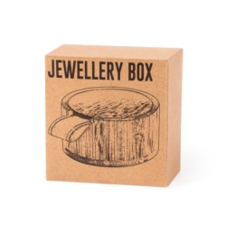 Coffret à bijoux en bambou 4 compart. couvercle miroir Ø7.9 cm 1/50