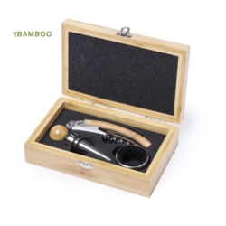 Set ensemble à vin dans un coffret en bambou 3 accessoires 1/20