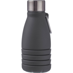 Gourde pliable 550 ML silicone bouchon acier inoxydable 17 cm 1/50