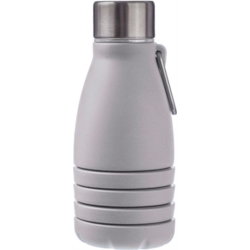 Gourde pliable 550 ML silicone bouchon acier inoxydable 17 cm 1/50