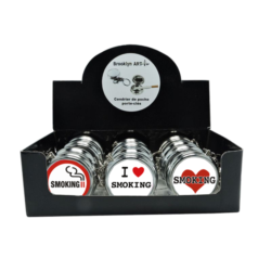 Cendrier de poche porte-clés métal décor I love smoking 12/240
