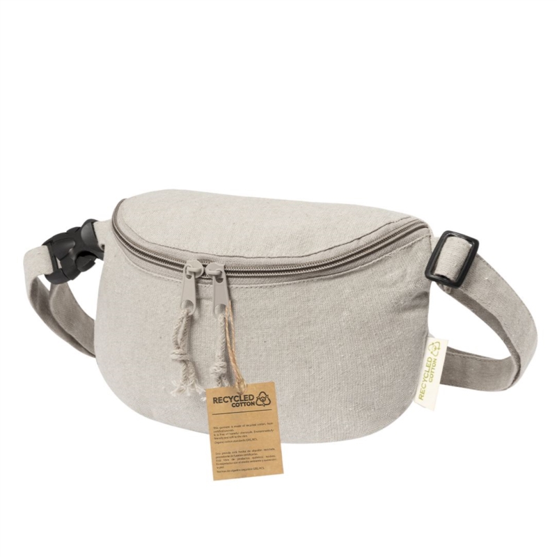 Sac banane en coton recyclé 220g/m2 25x17x8 cm 1/50