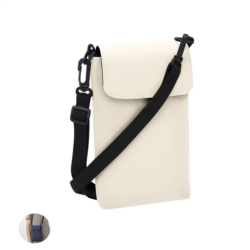 Pochette PU souple fourre-tout avec sangle réglable 17.5x10x2 cm