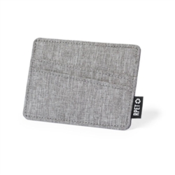 Porte-cartes polyester RPET 300D - 3 compartiments 10.6x7.6x0.3 cm