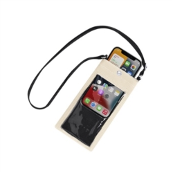 Pochette en PU écran transparent - sangles et fermeture 20.5x12 cm