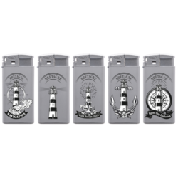 Briquet Atomic large gomme gris décors Bretagne 25/500
