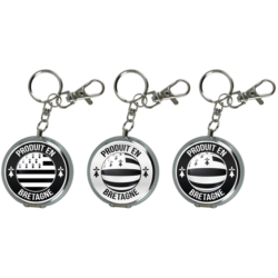 Cendrier de poche porte-clés + mousqueton décors Bretagne II