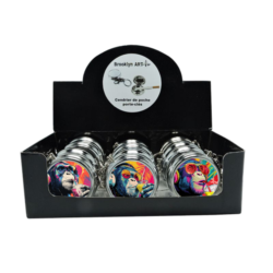 Cendrier de poche porte clés métal décors Funky monkeys 12/240