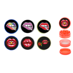 Broyeur à tabac plastique 50mm 4 parts décors Bouches 12/240