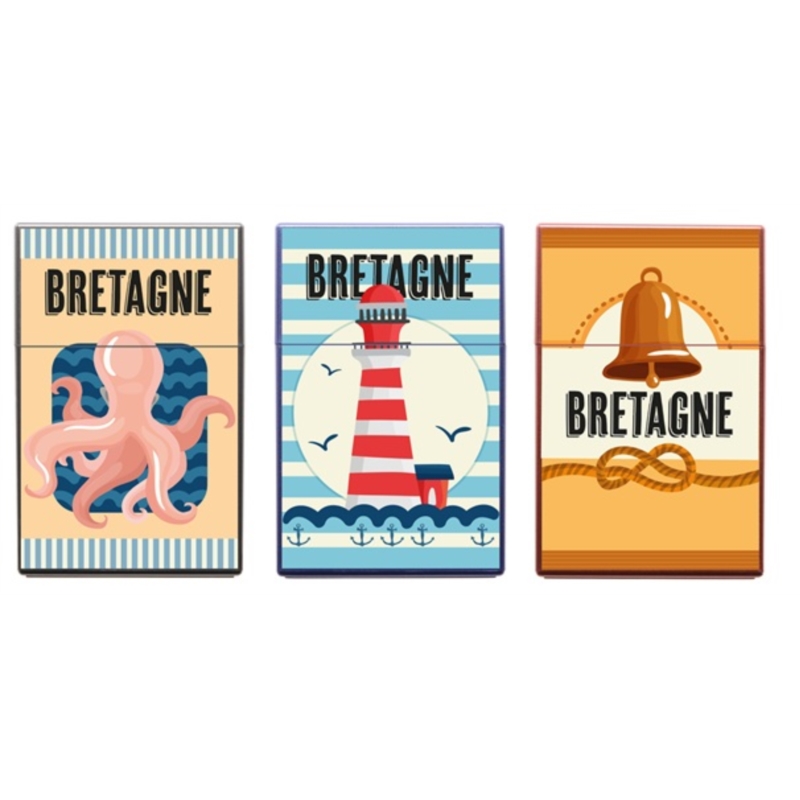 Porte paquet 20 cigarettes décors Bretagne 12/240