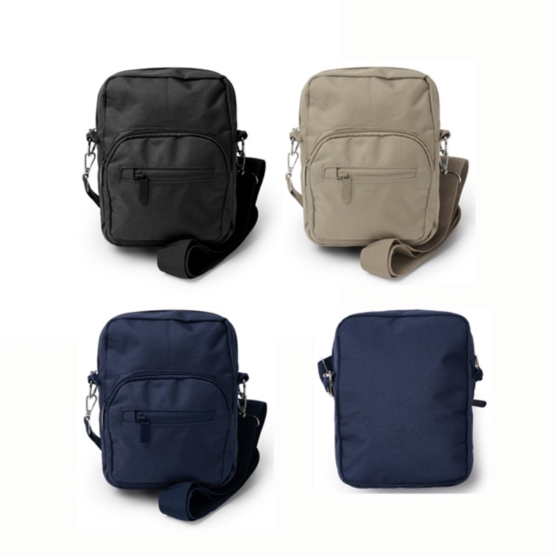 Sac bandoulière en RPET 600D 3 couleurs 21.5x9.5x16.5 cm 
