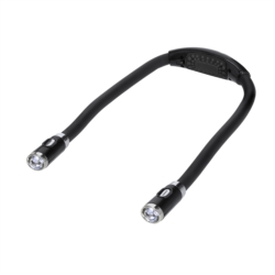 Lampe ABS corps flexible 4 LED 13.7x26x3 cm pour lecture facile