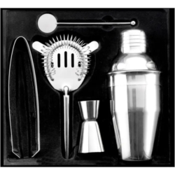 Set Cocktail shaker 5 pièces acier inoxydable 350 ml
