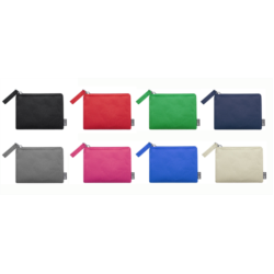 Porte monnaie en RPET 600 D coloris assortis 10.5x8x0.5 cm