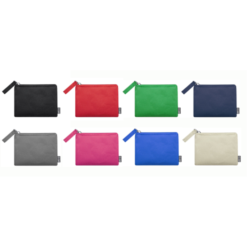 Porte monnaie en RPET 600 D coloris assortis 10.5x8x0.5 cm