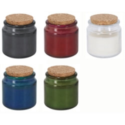 Bougie aromatique arôme vanille en verre avec bouchon en liège  Ø6cm 