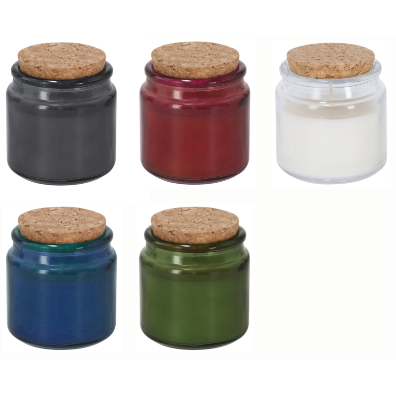Bougie aromatique arôme vanille en verre avec bouchon en liège  Ø6cm 